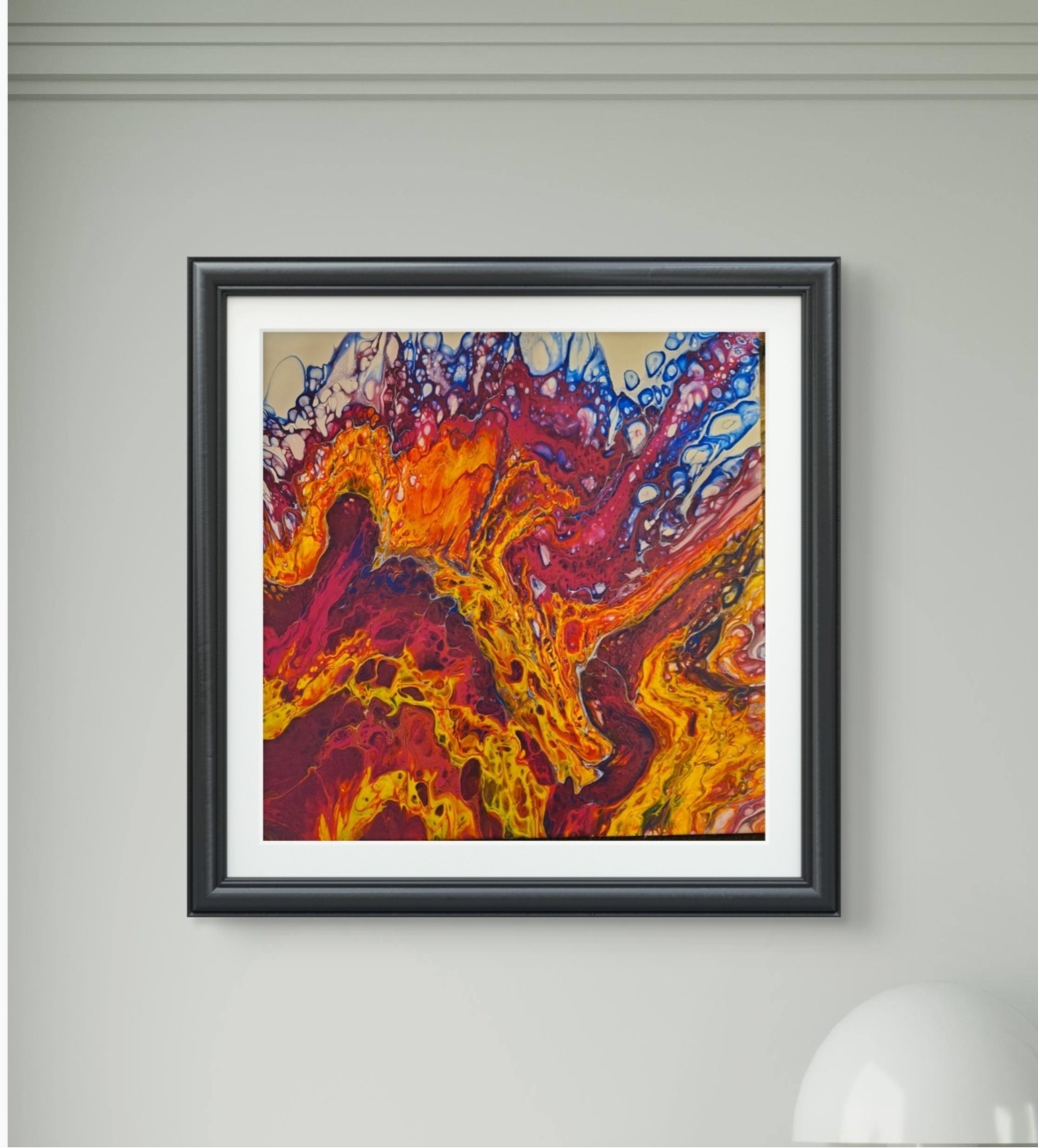 Metalic Flower - pour painting by Chris Broussard